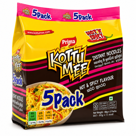 KottuMee Hot & Spicy Noodles 80g × 5